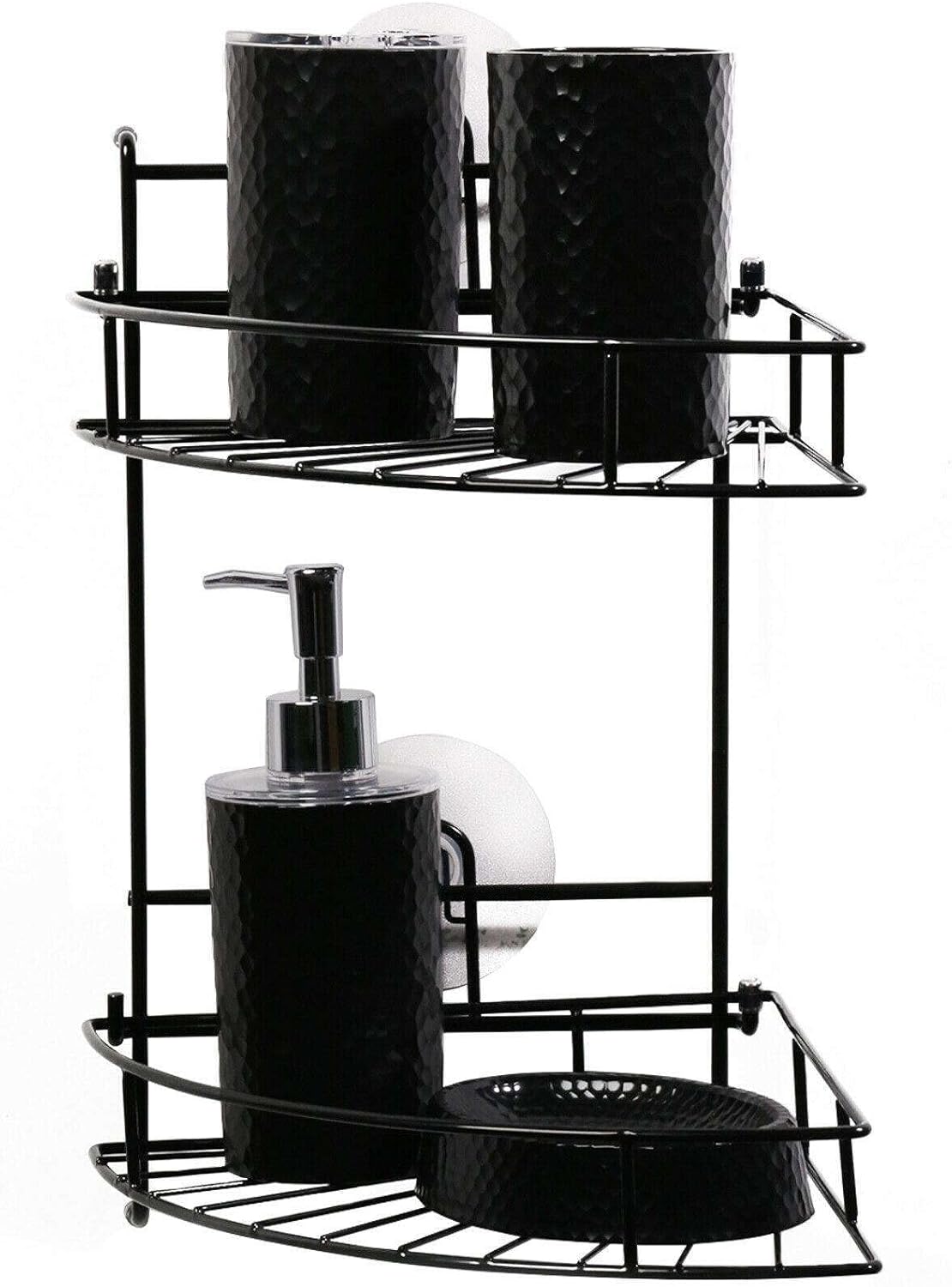 FINANCIALLY LIT LKOP 2 Shelf Metal Shower Corner Organizer