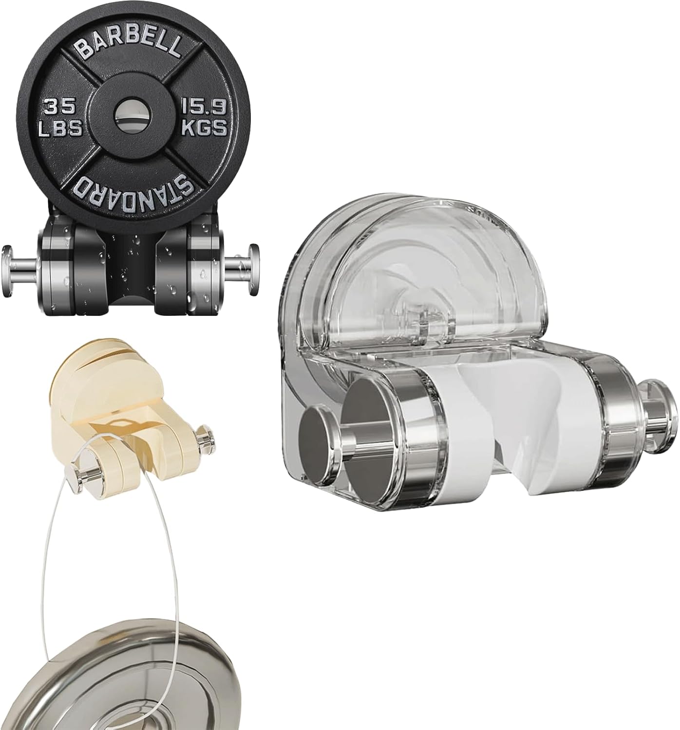 Smilamo Suction Cup Shower Rack - Adjustable Damp-Resistant No Drilling