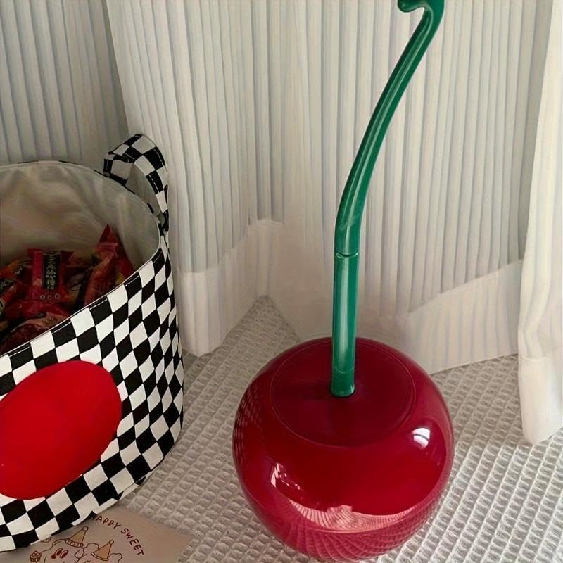 Cherry Shaped Toilet Brush with Holder Durable