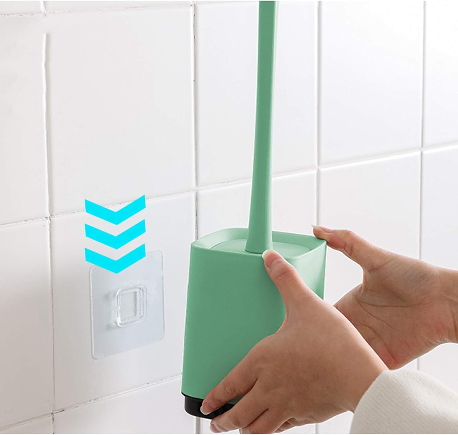 UNNS Wall-Mounted Toilet Brush with TPR Head and Holder 1