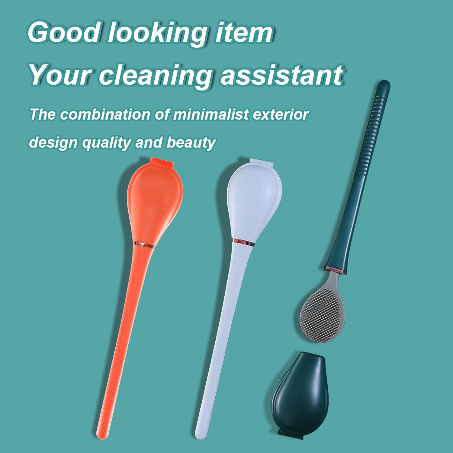 LANMOK Modern Wall-Mounted Toilet Brush with Dispenser