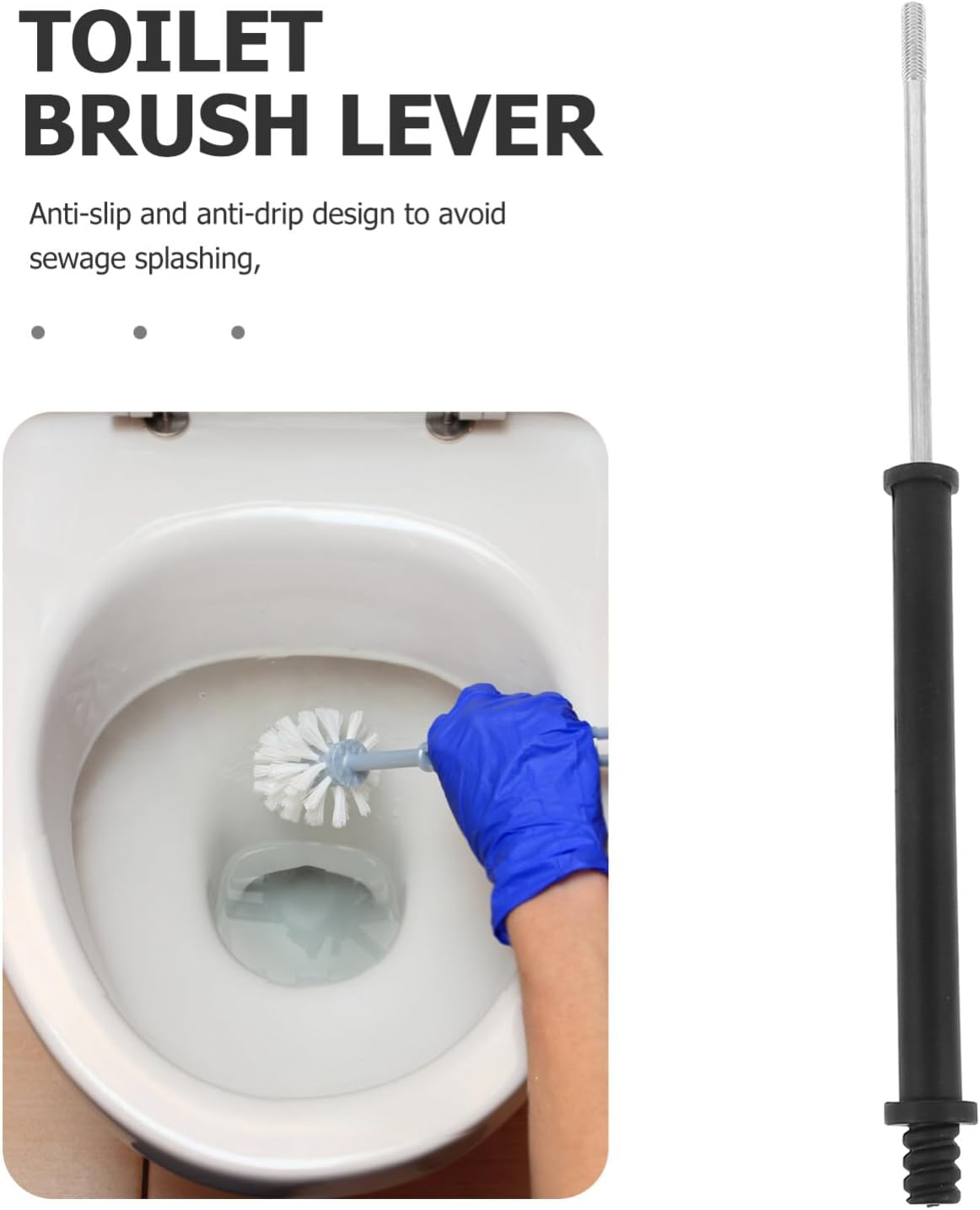 Toilet Brush Head Adapter - Replacement Handle Connector for Bathroom