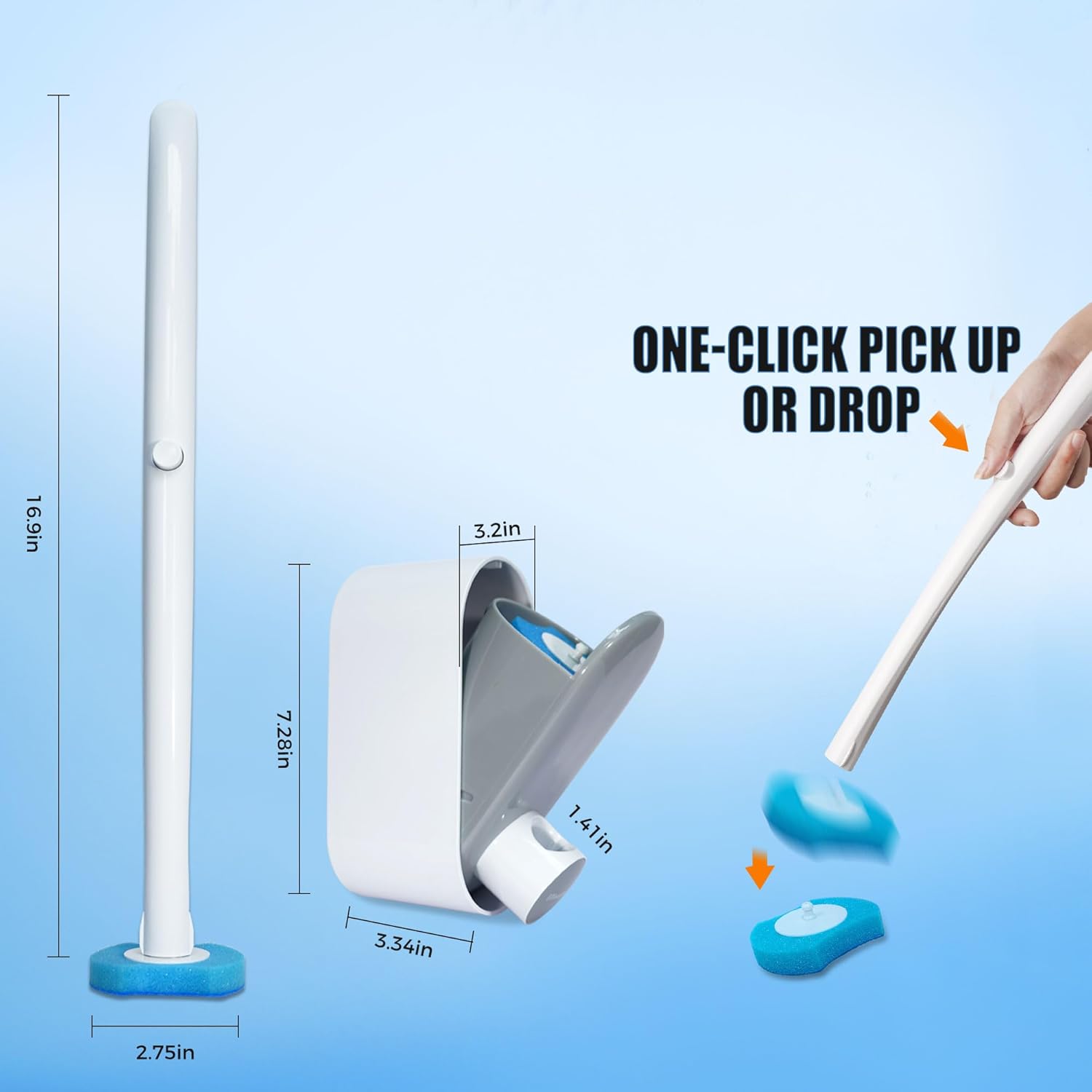 Hisucbetter 32 Refill Toilet Brush Set