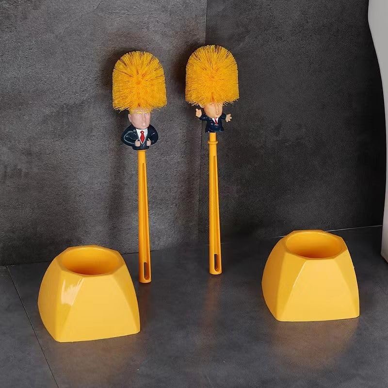 Novelty Trump Toilet Brush and Holder Set
