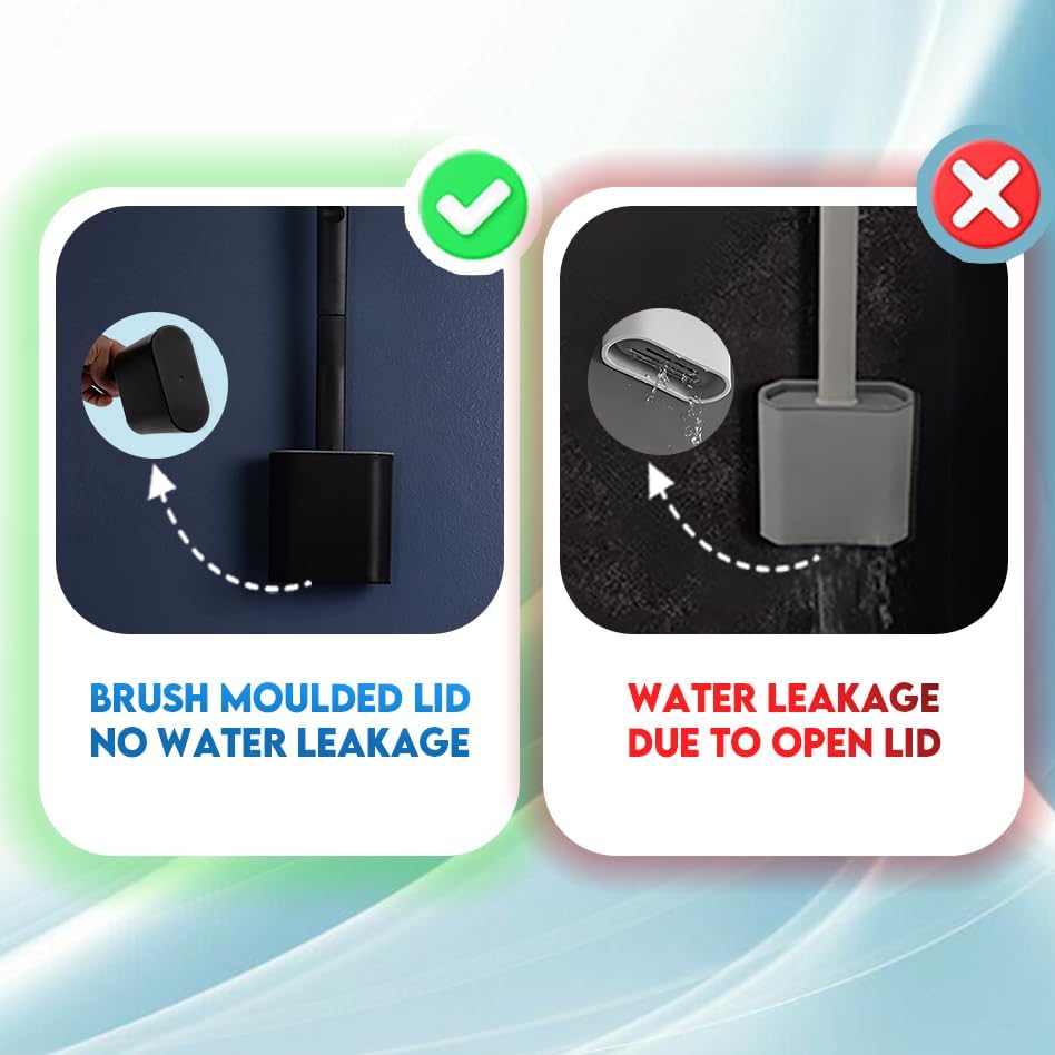 We Art Leaves Silicone Toilet Brush and Holder Set