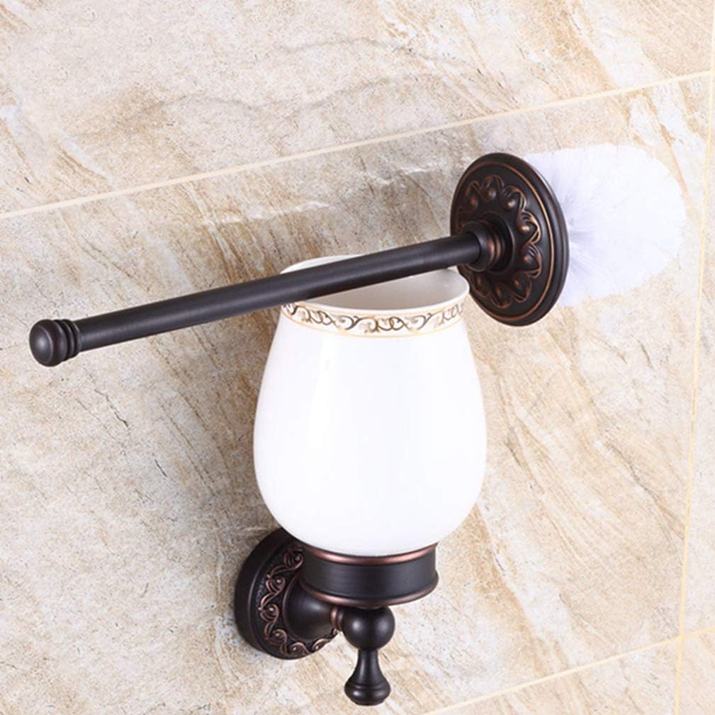 LUDSUY Oil Rubbed Bronze Toilet Brush Holder Set 1