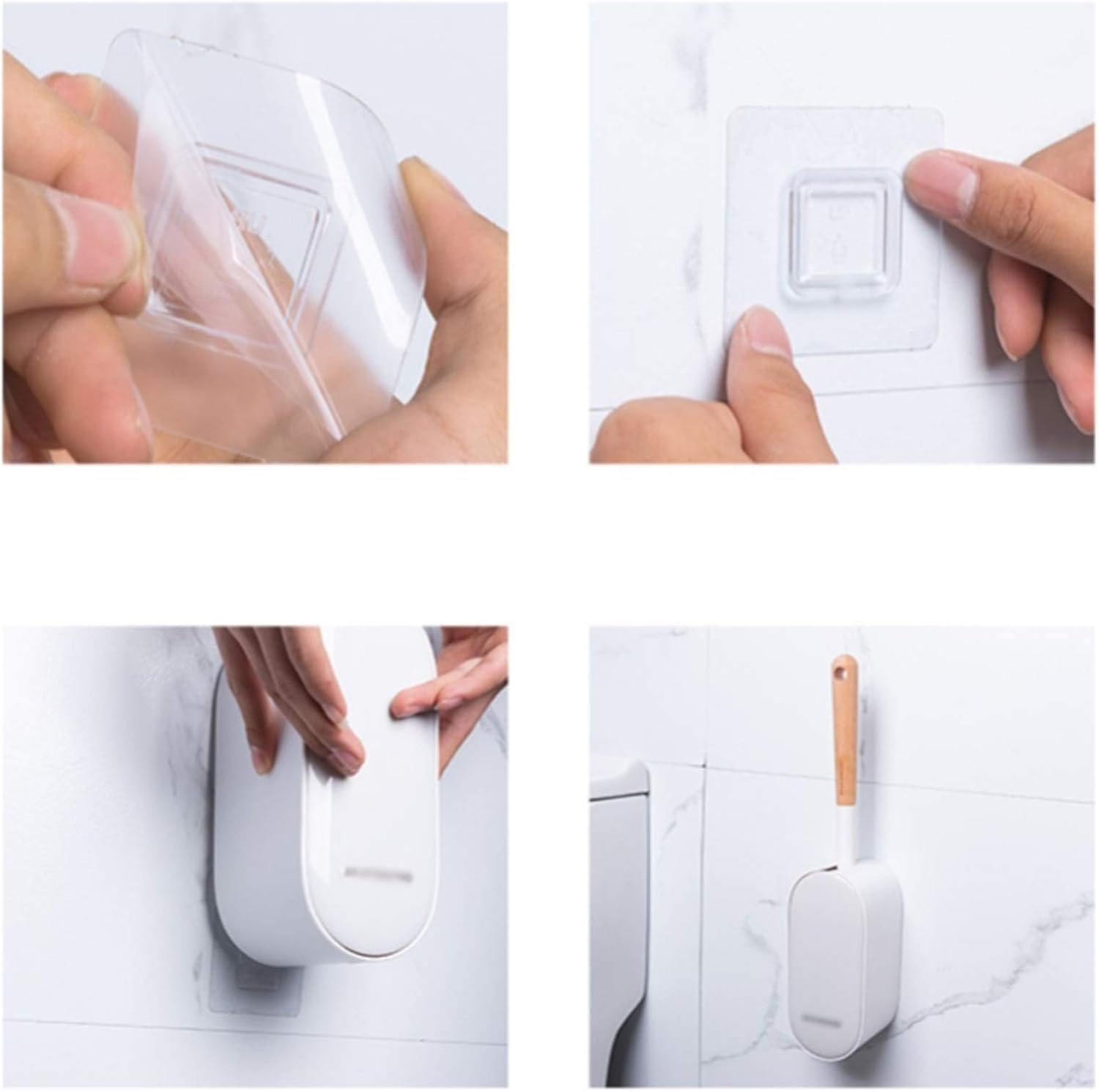 YQBUER Toilet Brush with Automatic Lid