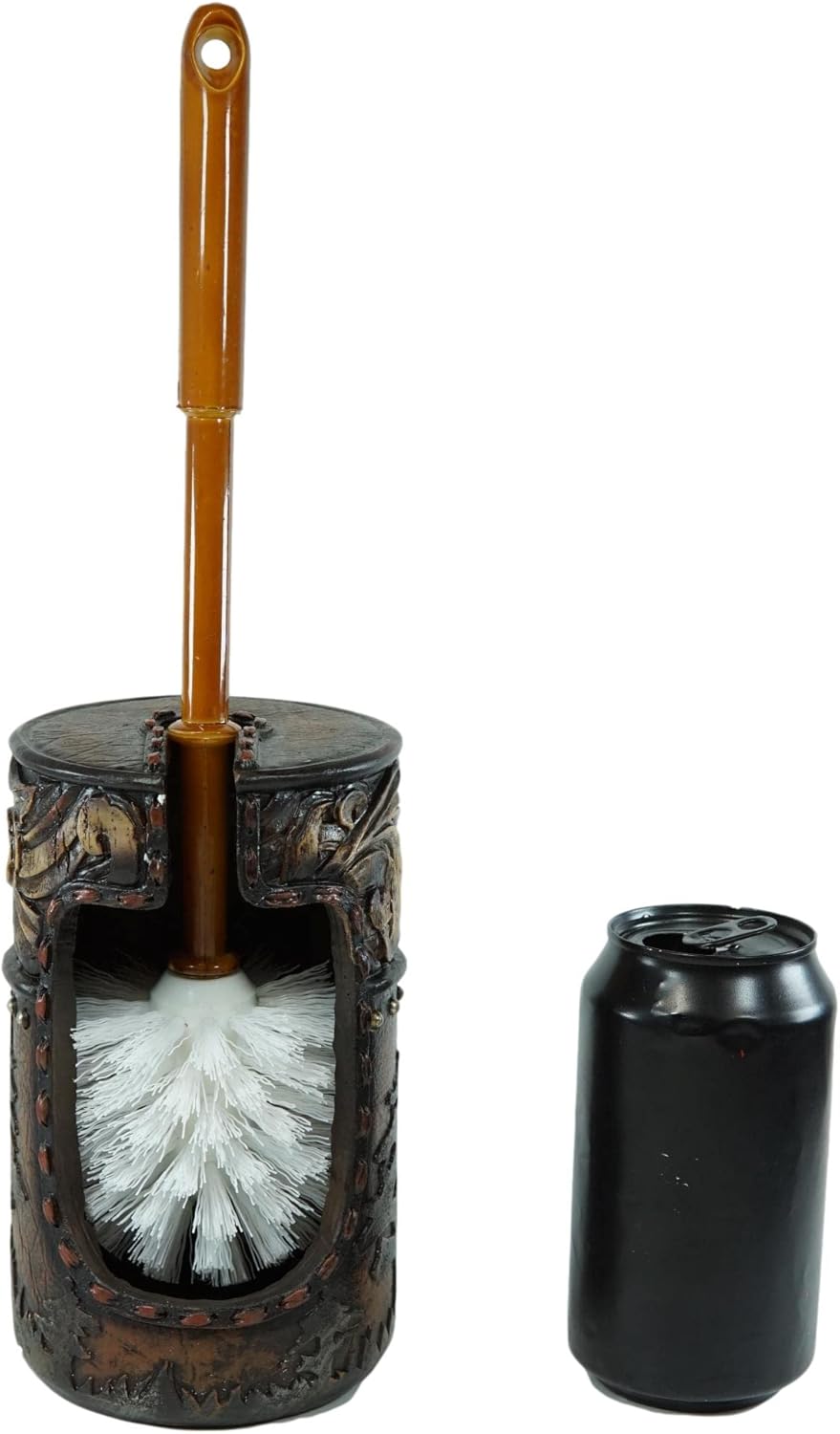 Ebros Gift Western Cowboy Toilet Brush Holder Set