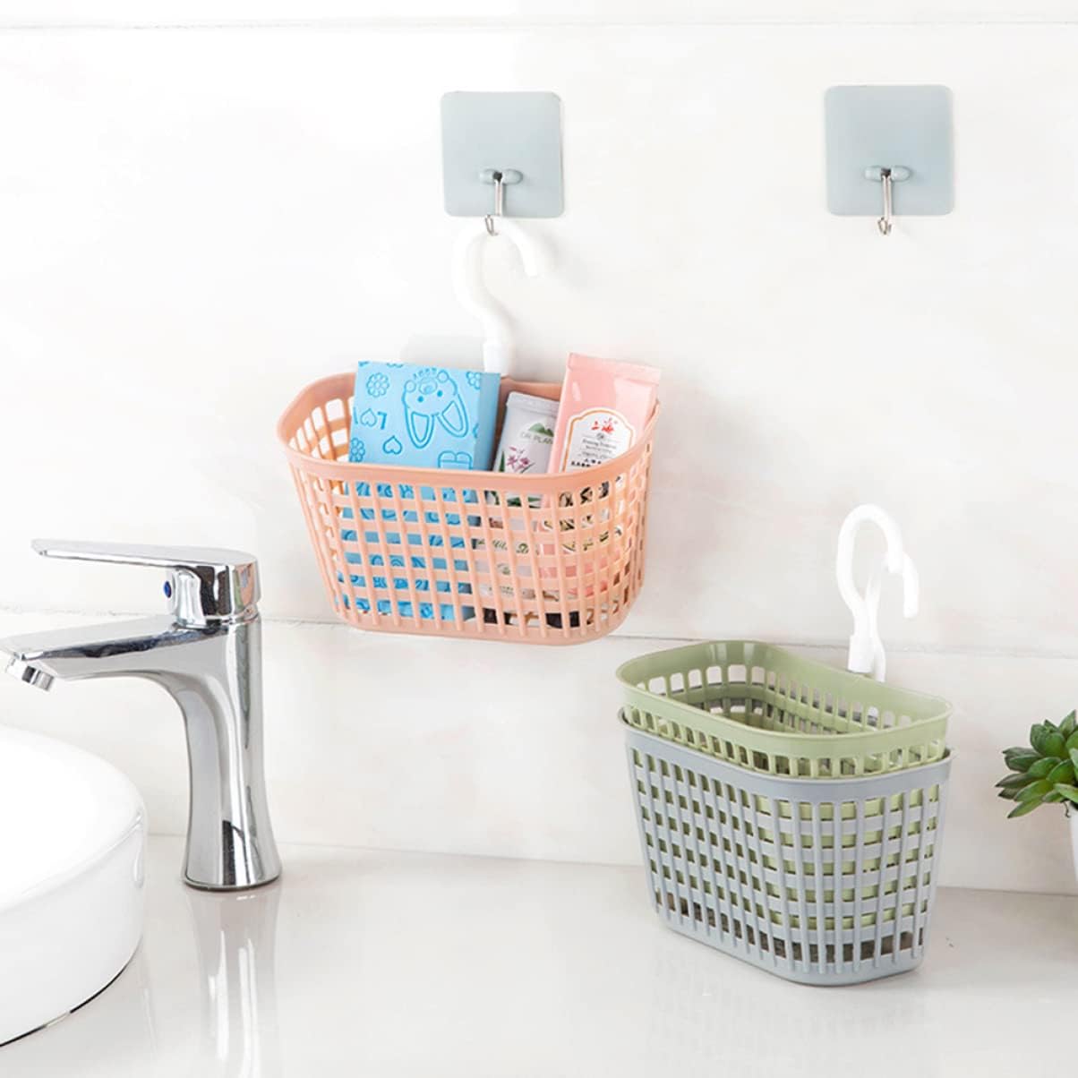 Shower Caddies With Shampoo Holder And Sink Sponge Organizer