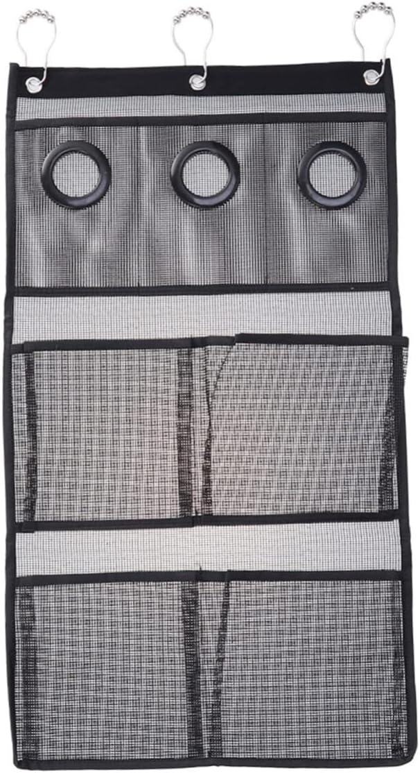DECHOUS 3 Hooks 7 Sections PVC Mesh Shower Organizer