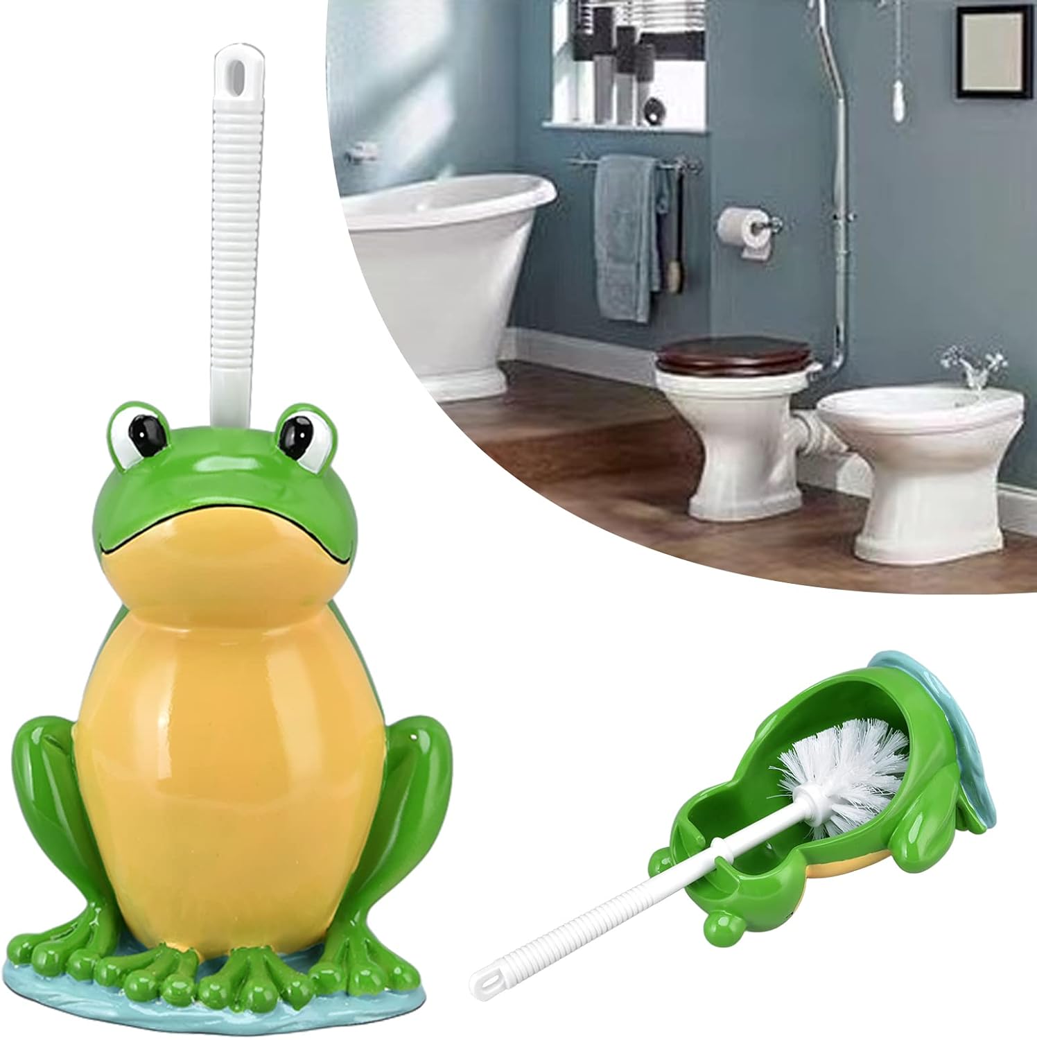 Tyenaza Toilet Plunger and Brush Set with Stand