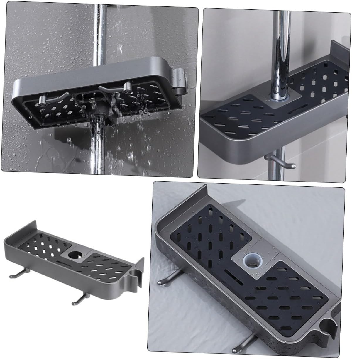 BRIGHTFUFU Shower Bar Basket Organizer for Bathroom Essentials