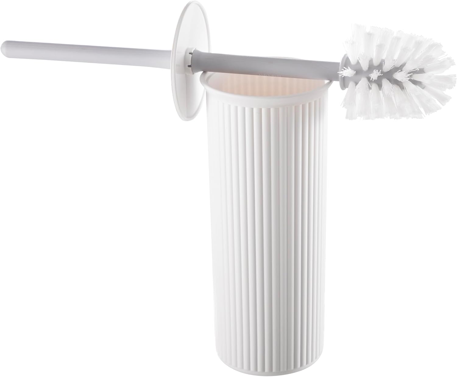 Superio Decorative Toilet Brush with Holder White