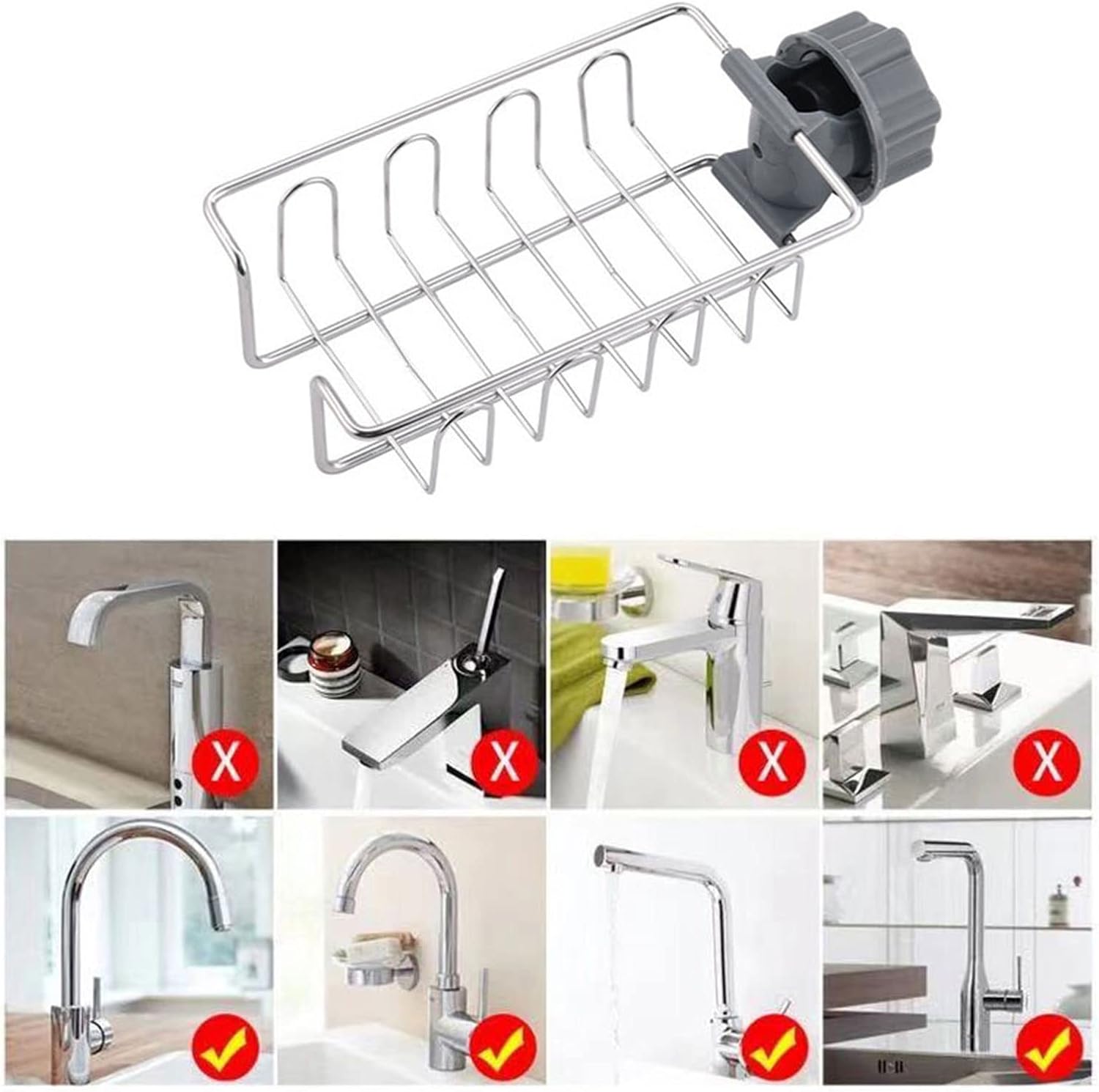 Xbiez Shower Caddy with Sponge Holder for Kitchen Sink