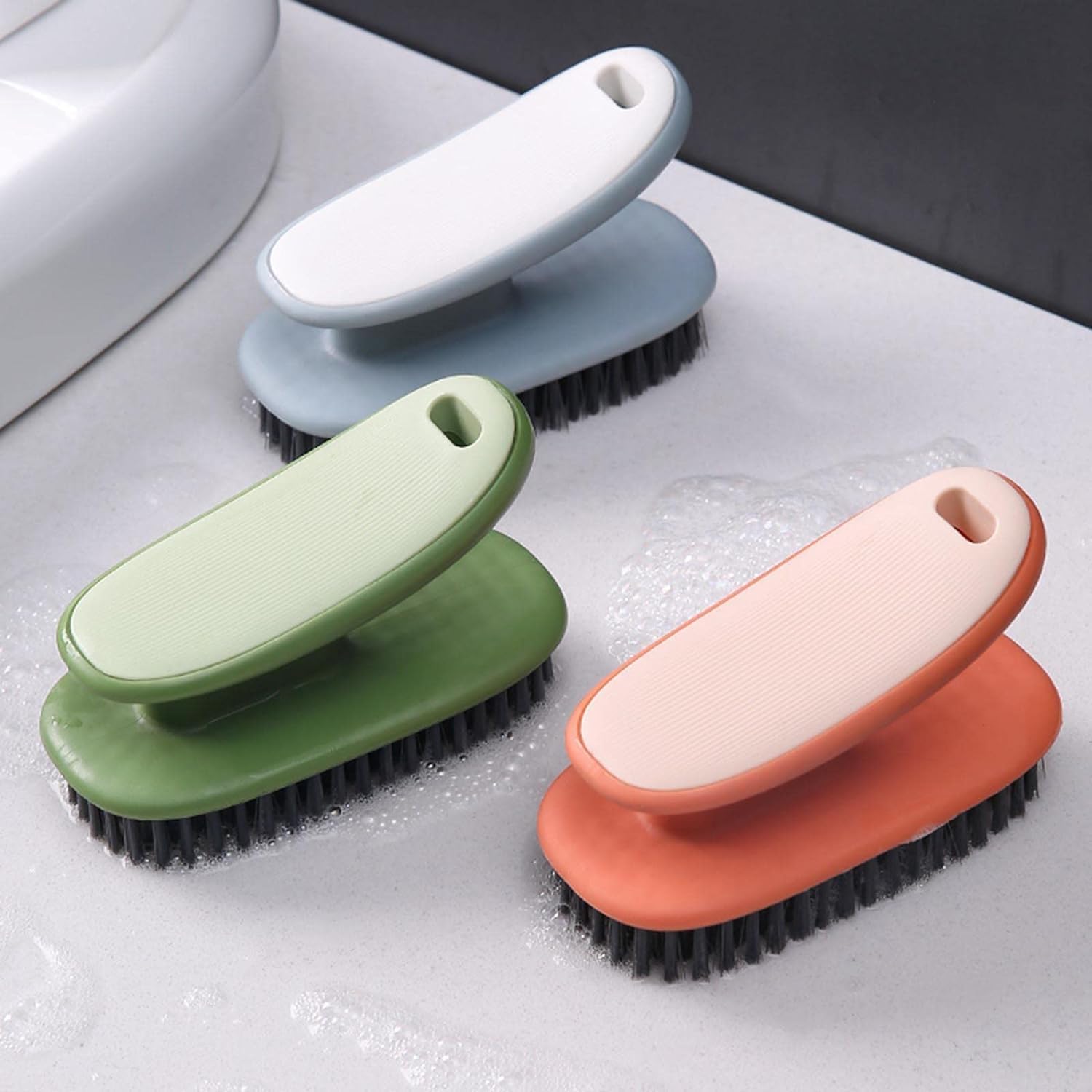 PLSMY 2-Piece Cleaning Brush Set for Home Kitchen Bathroom Clothing