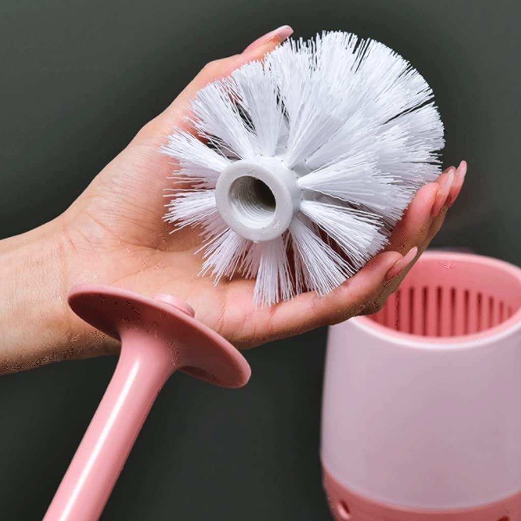 ABS Toilet Brushes with Ventilated Holder Pink 1