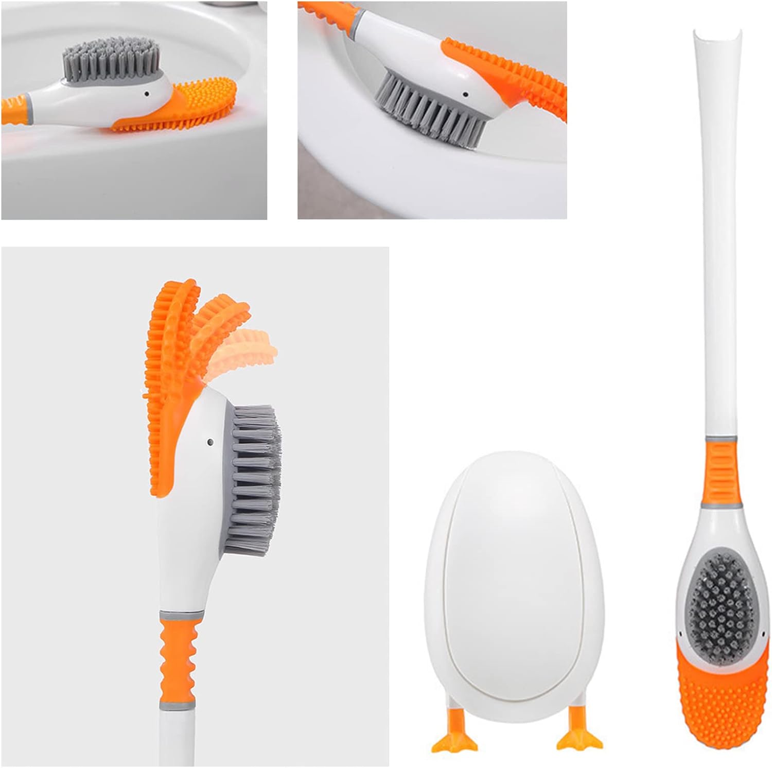 Duck Shape Toilet Brush with Storage Box
