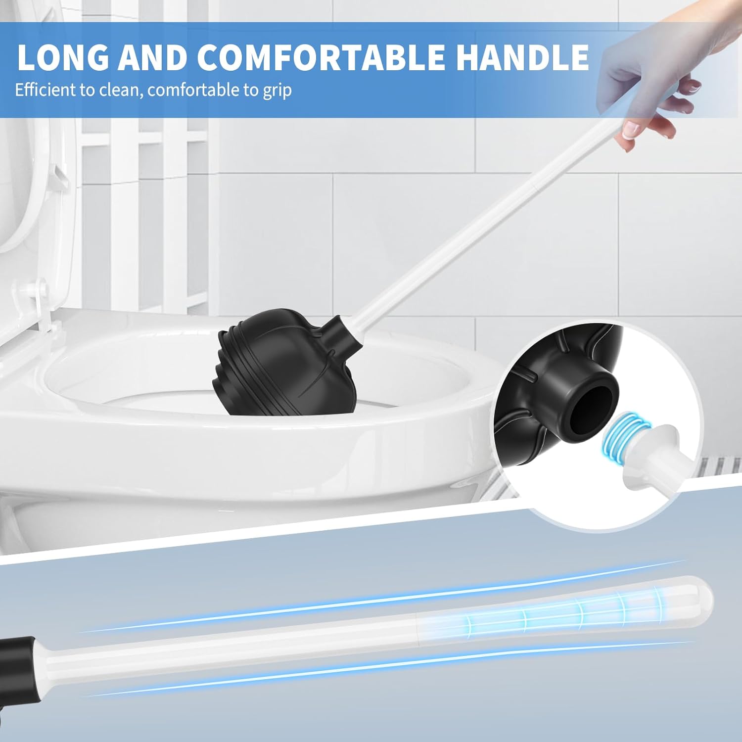 Uptronic Toilet Plunger and Brush Combo Set