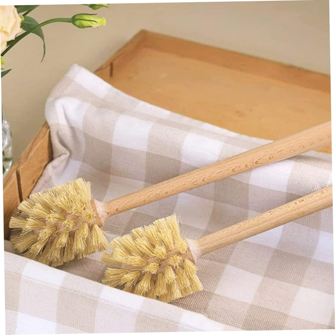 Beechwood Toilet Brush with Sisal Bristles 2 Pack
