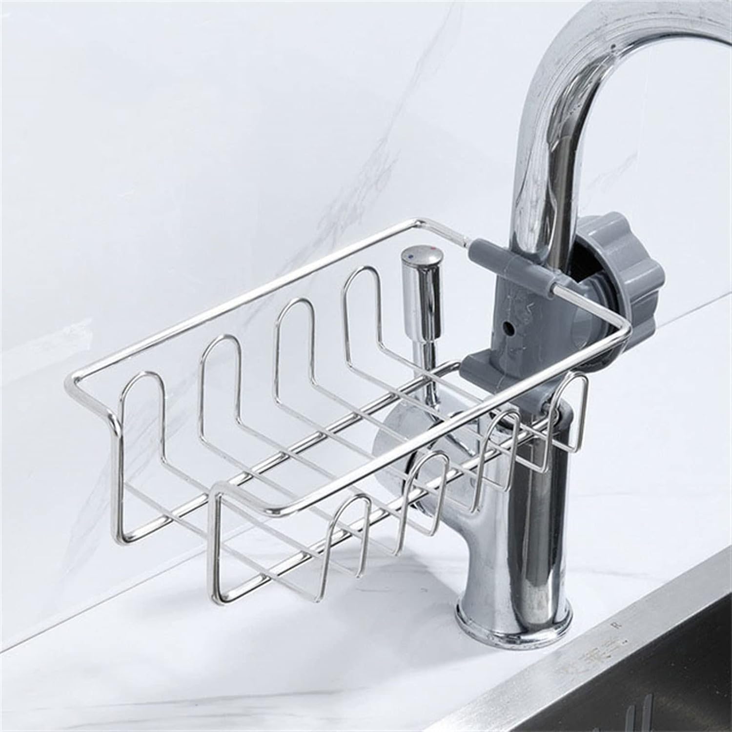 Xbiez Shower Caddy with Sponge Holder for Kitchen Sink