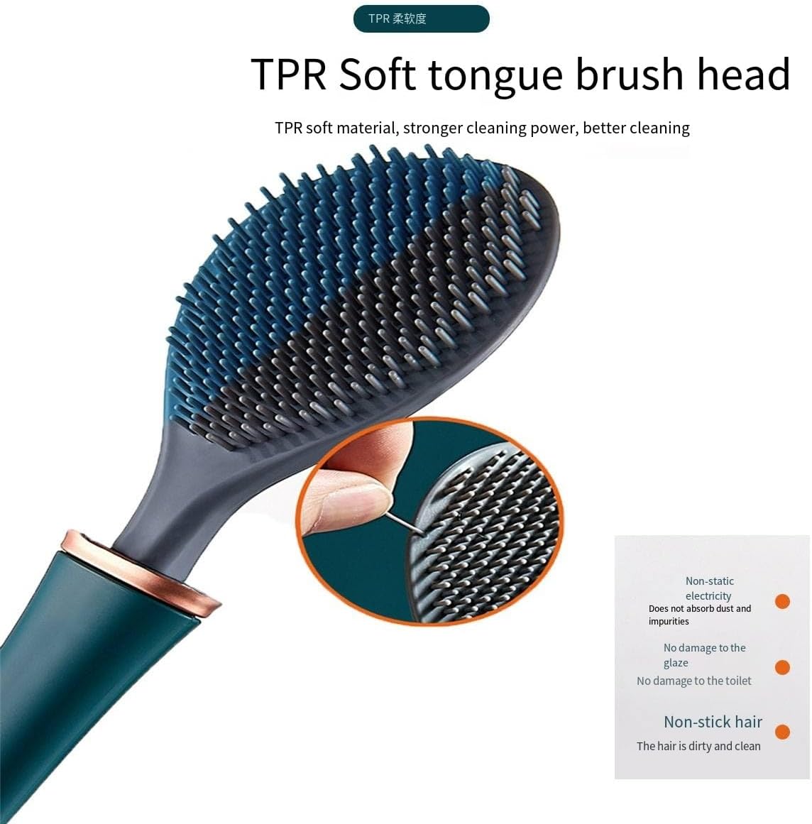 2025 Flexible Silicone Toilet Brush Set with Holder