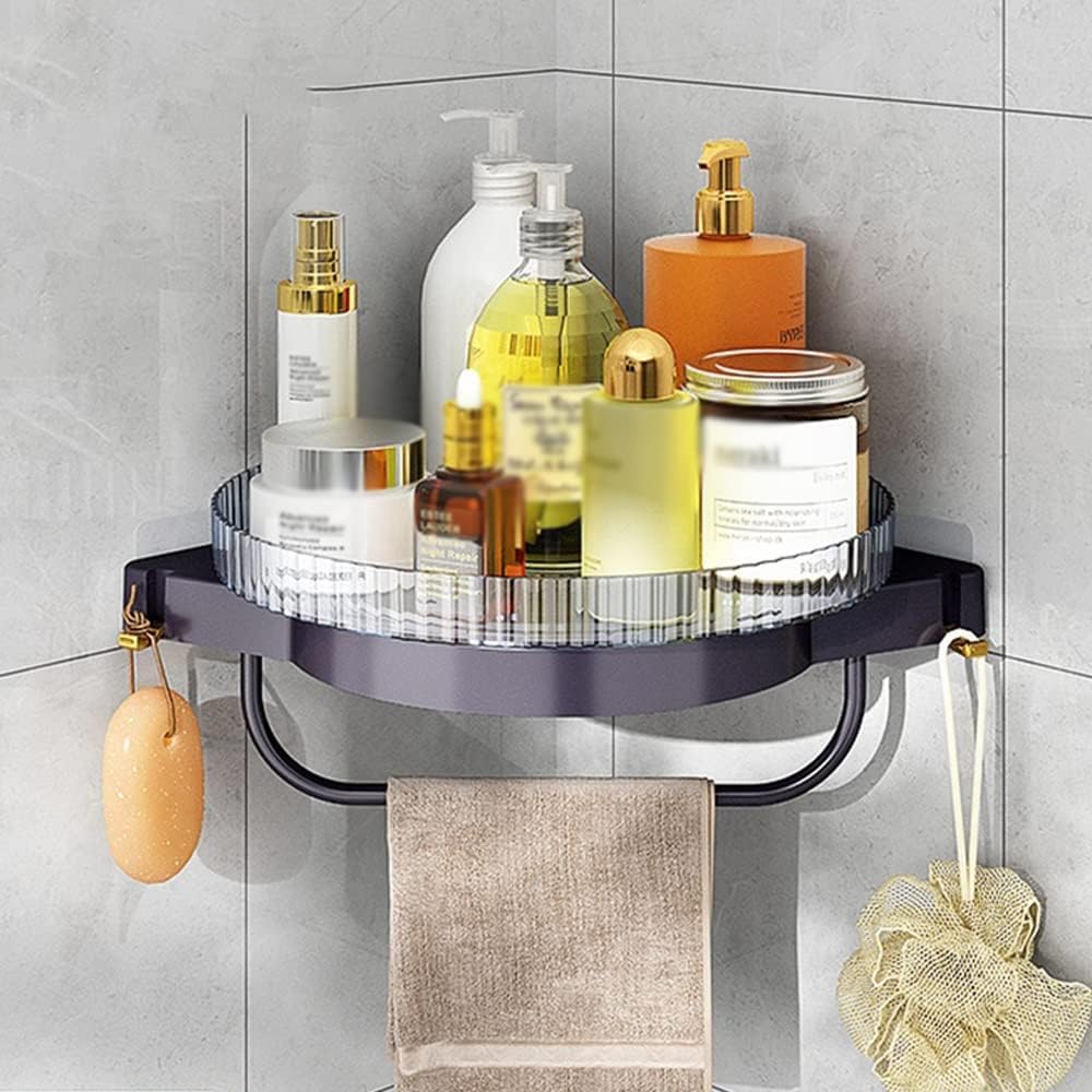 ANNBKA Purple 1-Layer Rotating Shower Caddy