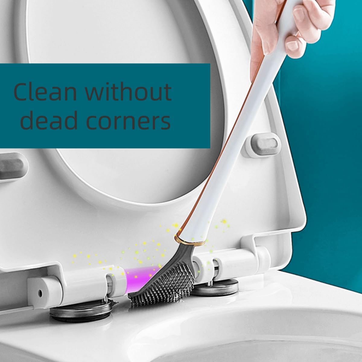 2025 New Upgrade Silicone Toilet Scrubber with Holder