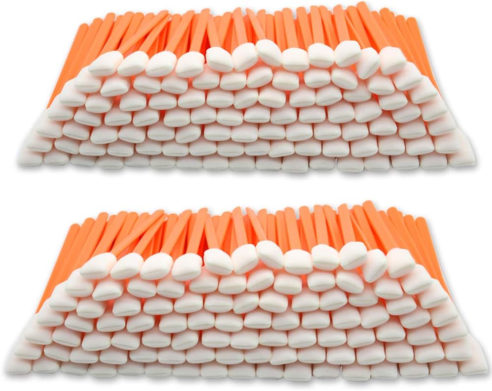 Wellgler 200pcs Disposable Crevice Cleaning Brush Orange