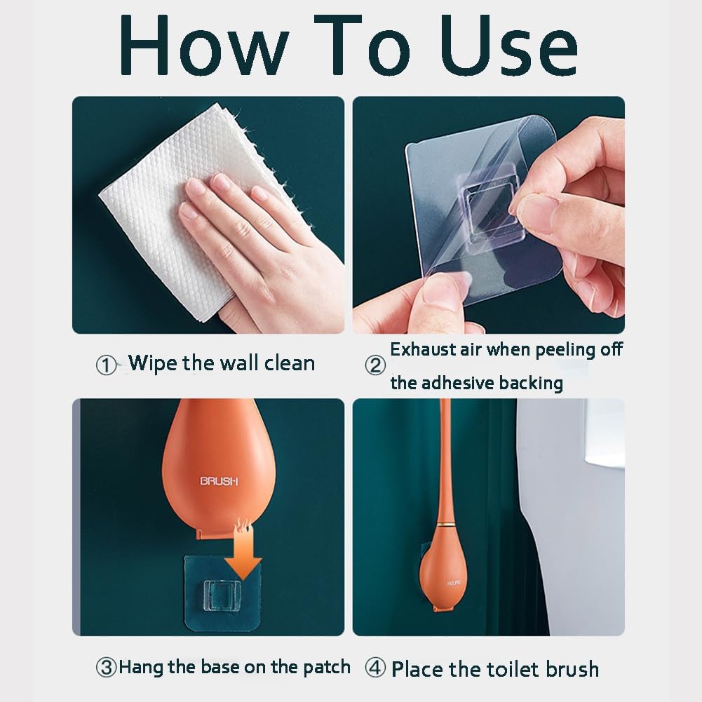 Dubnat Lekxagabo Silicone Toilet Brush Set