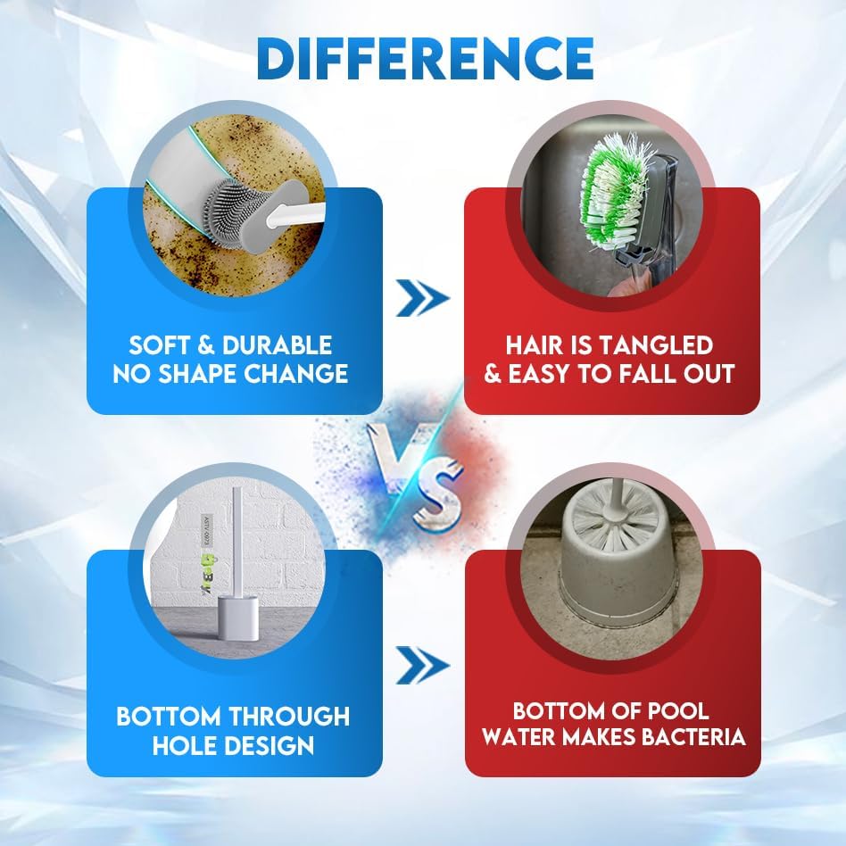 We Art Leaves Silicone Toilet Brush and Holder Set