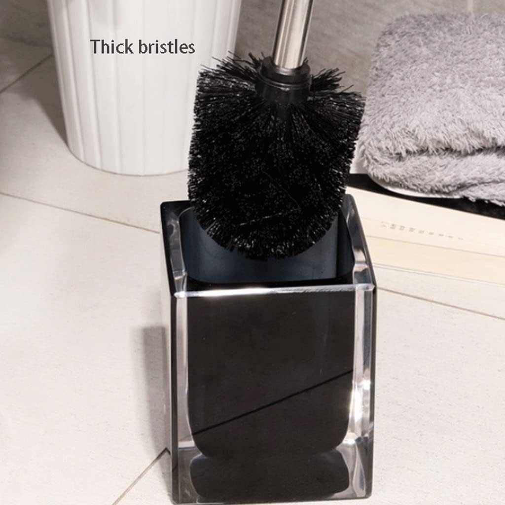 SYXL Toilet Brush with Holder Set Heavy Duty Cleaning Black