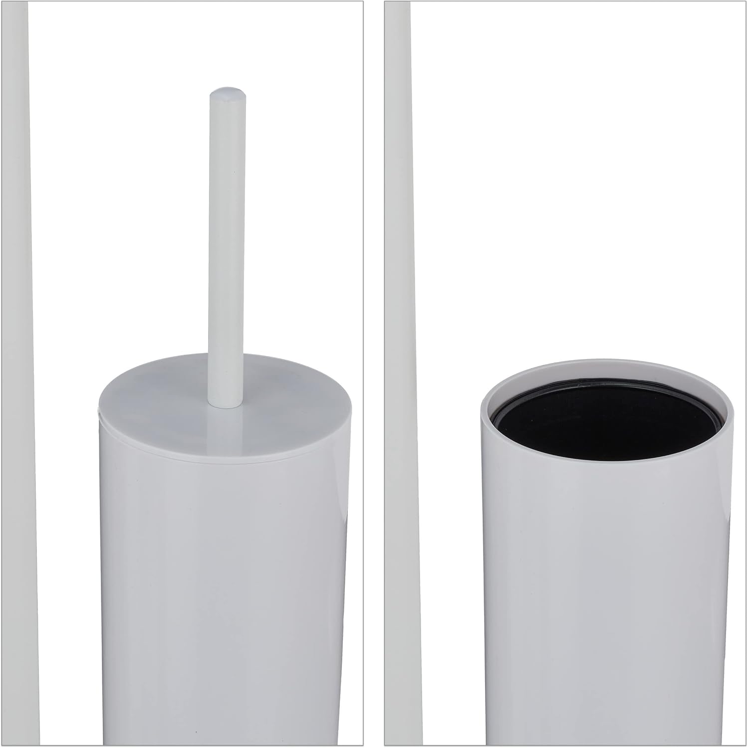 Relaxdays Toilet Brush Holder Set 100 Steel White