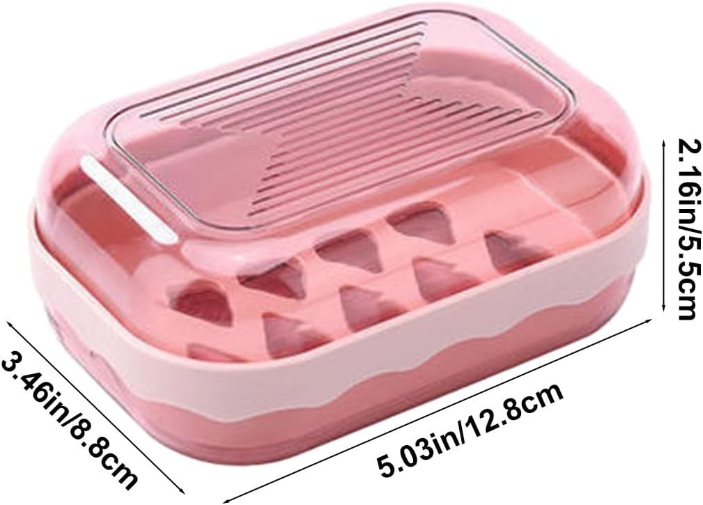 Stylish Soap Dish with Drainage and Flip-Top Design
