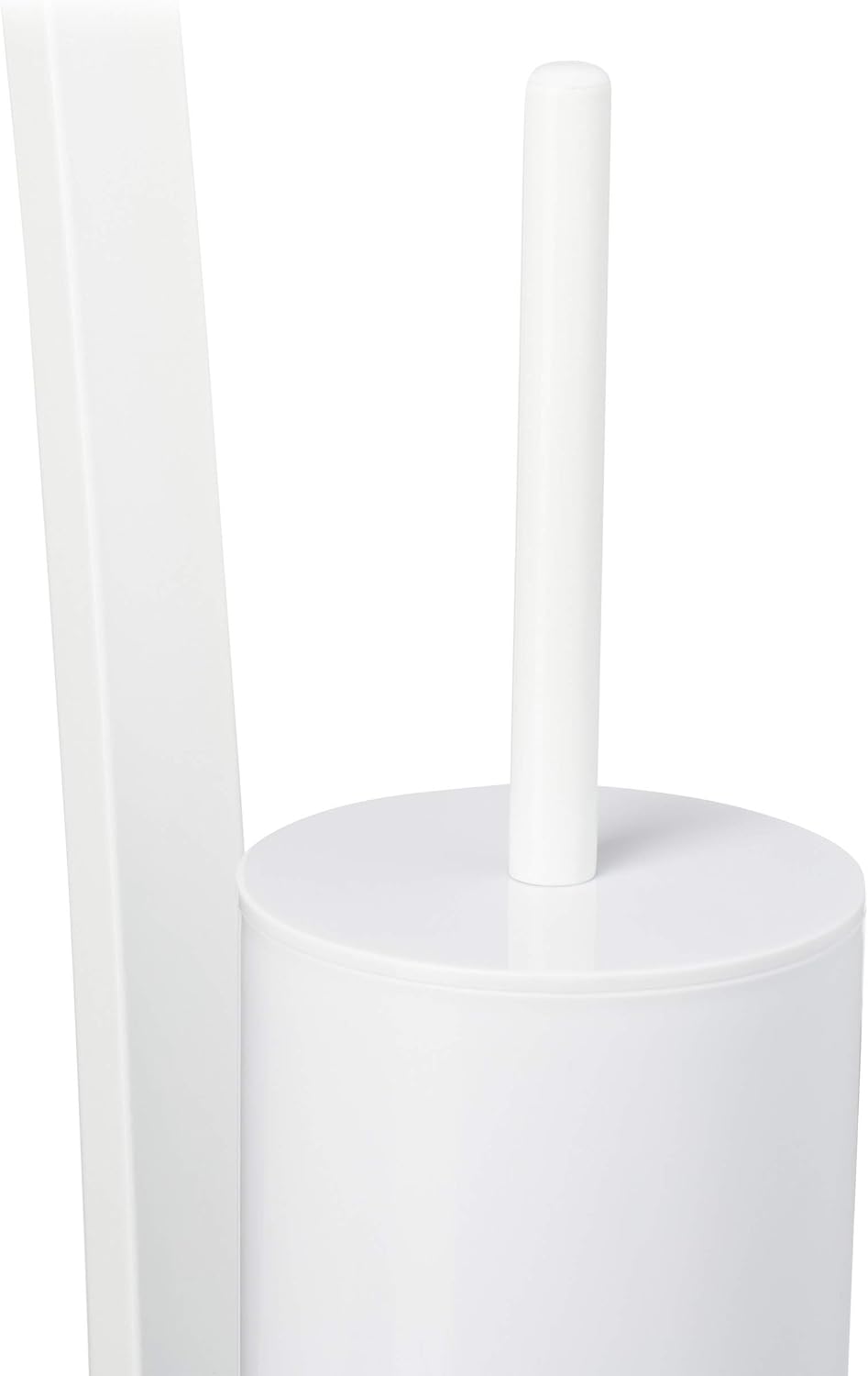 Relaxdays White Toilet Brush Holder Set