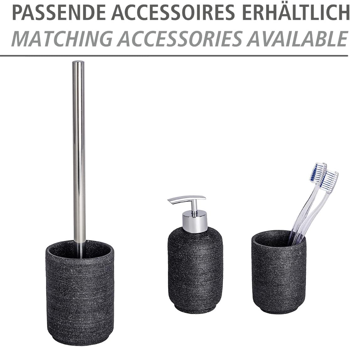 WENKO Toilet Brush Holder with Replaceable Brush Head