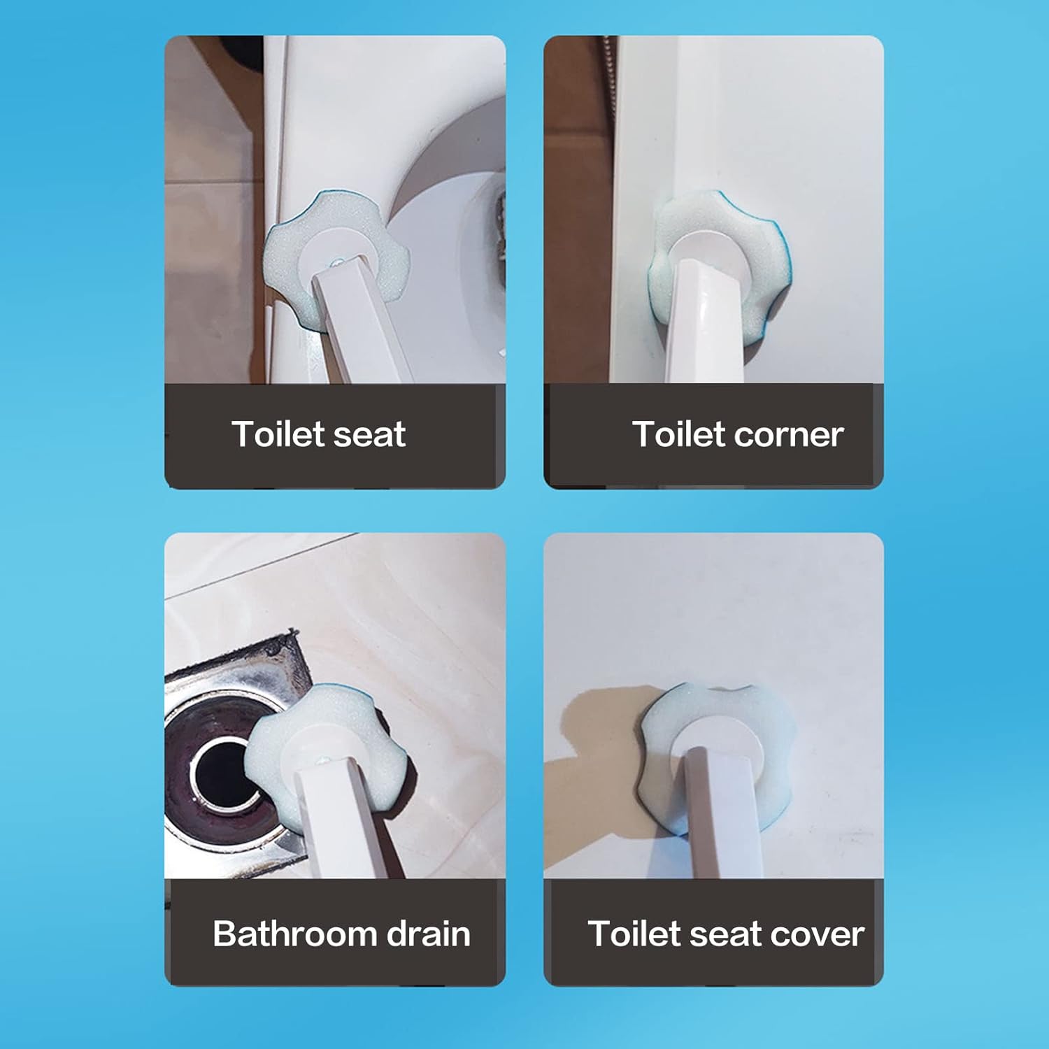 Qinlorgo Toilet Brush Set with Holder and Cleaning Liquid 1