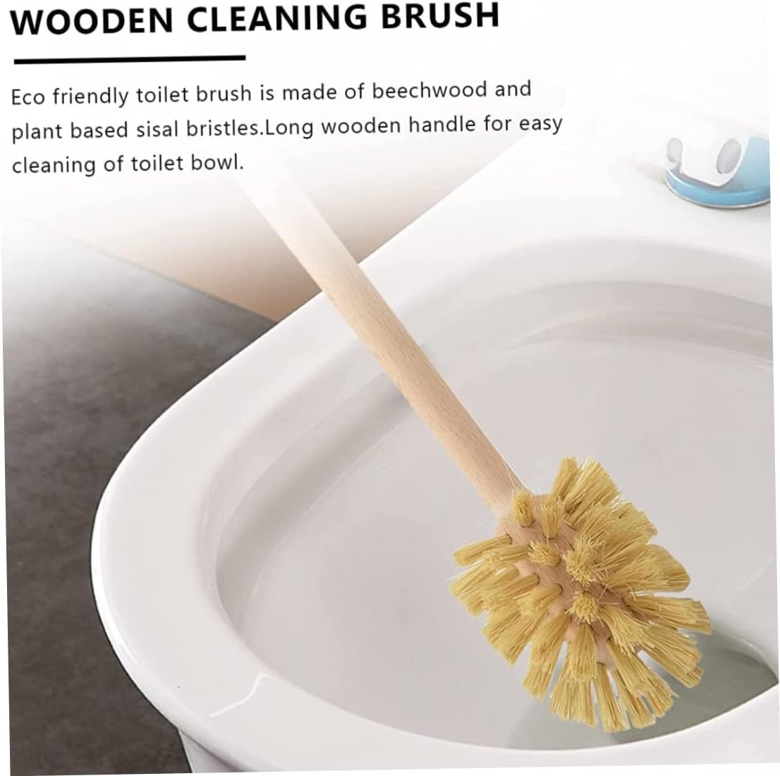 Beechwood Toilet Brush with Sisal Bristles 2 Pack