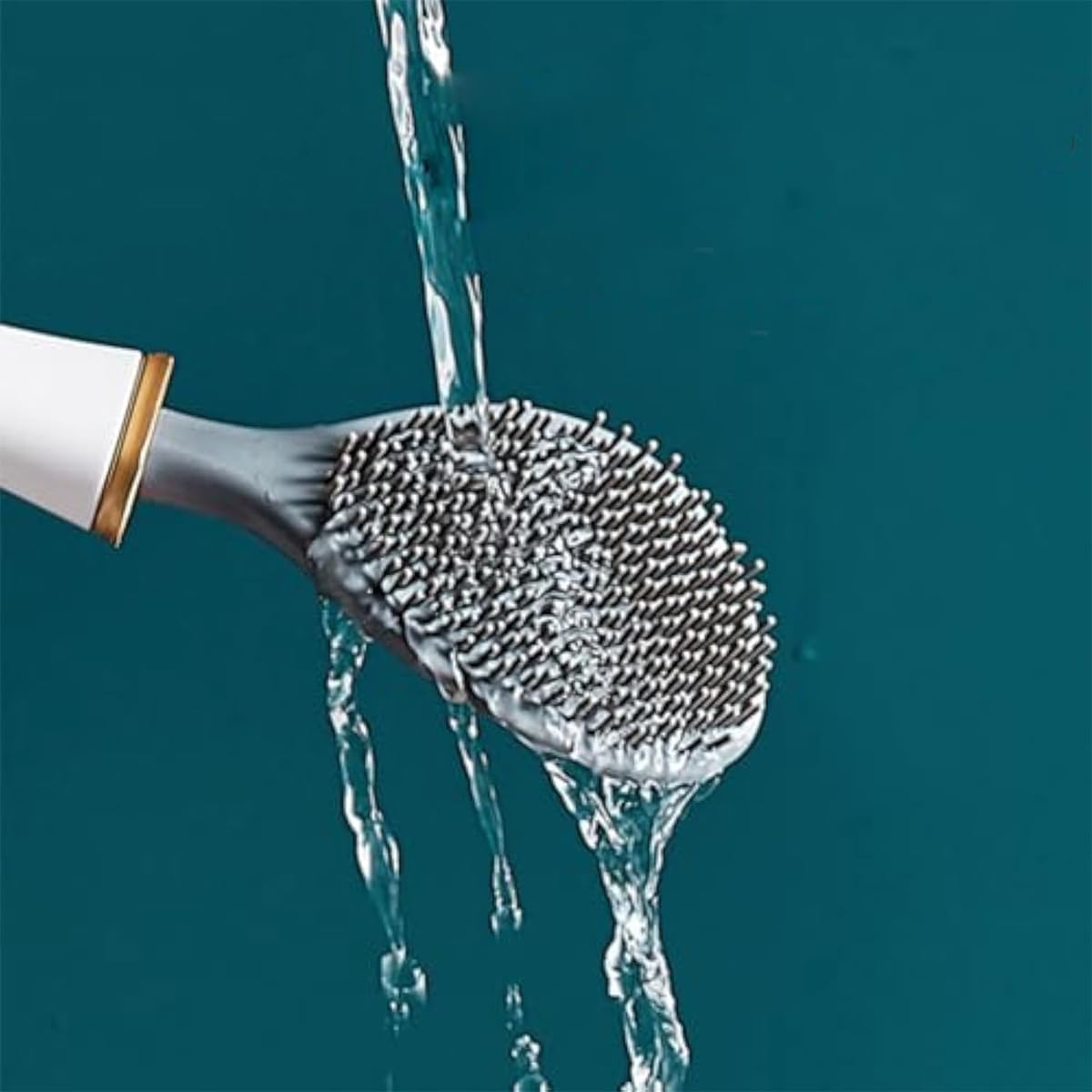 EZGHAR Modern Flexible Silicone Toilet Brush Set