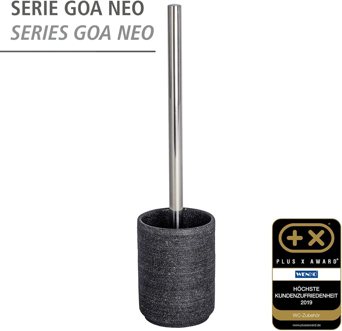 WENKO Toilet Brush Holder with Replaceable Brush Head