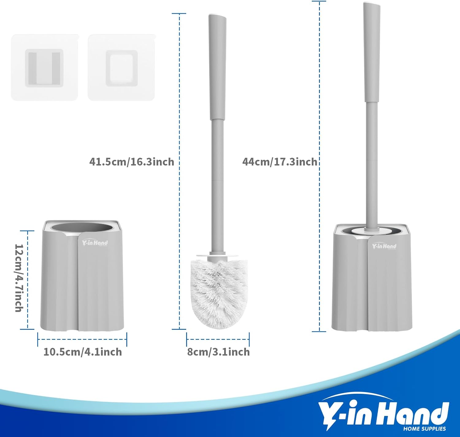 Y-in Hand 2 Pack Toilet Brush Holder Set 1