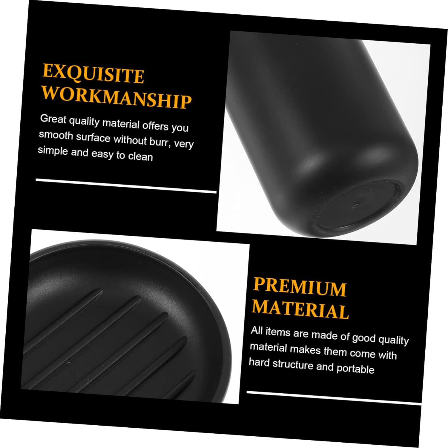 Veemoon Elegant Black Bathroom Accessories Set