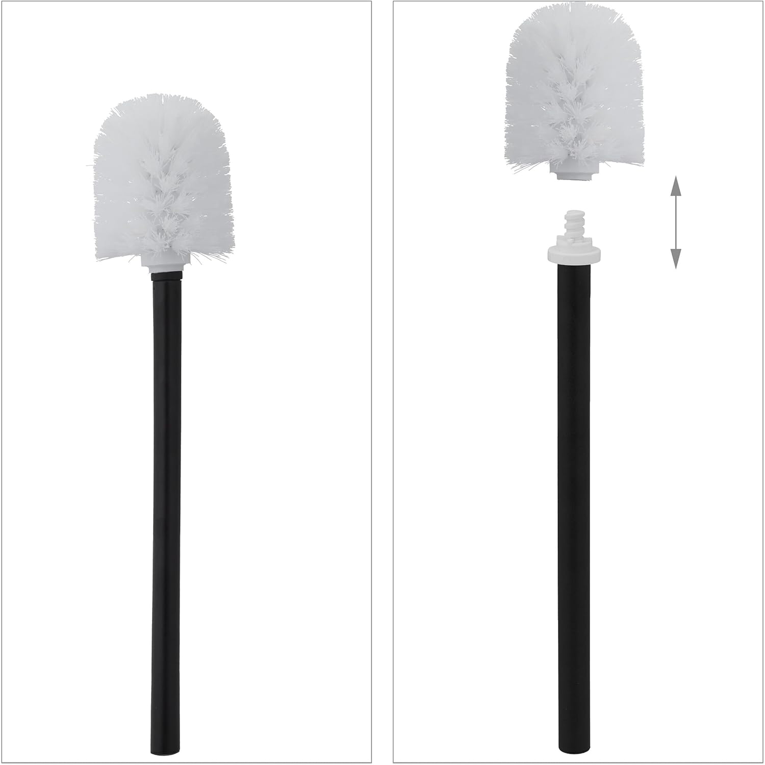 Relaxdays WC Set with Brush and Holder - Black