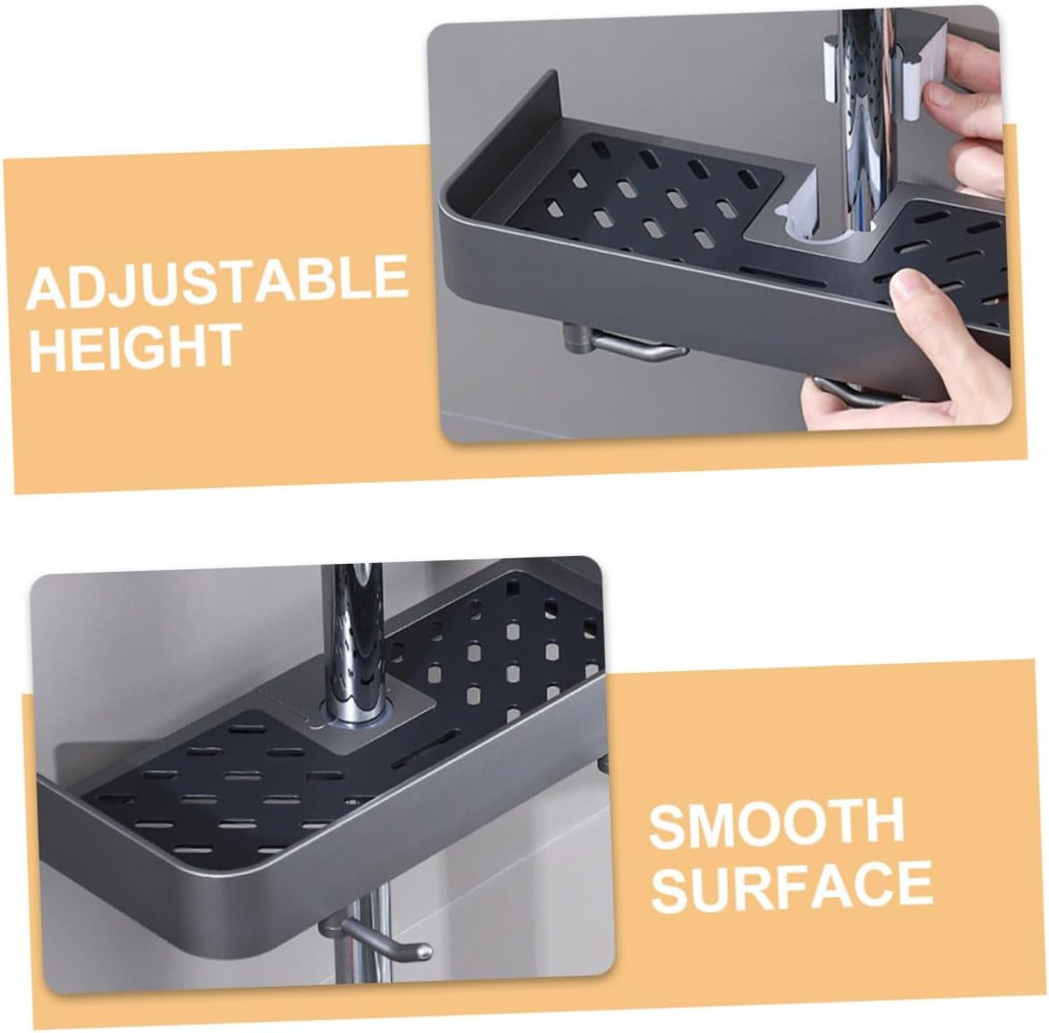 BRIGHTFUFU Shower Bar Basket Organizer for Bathroom Essentials