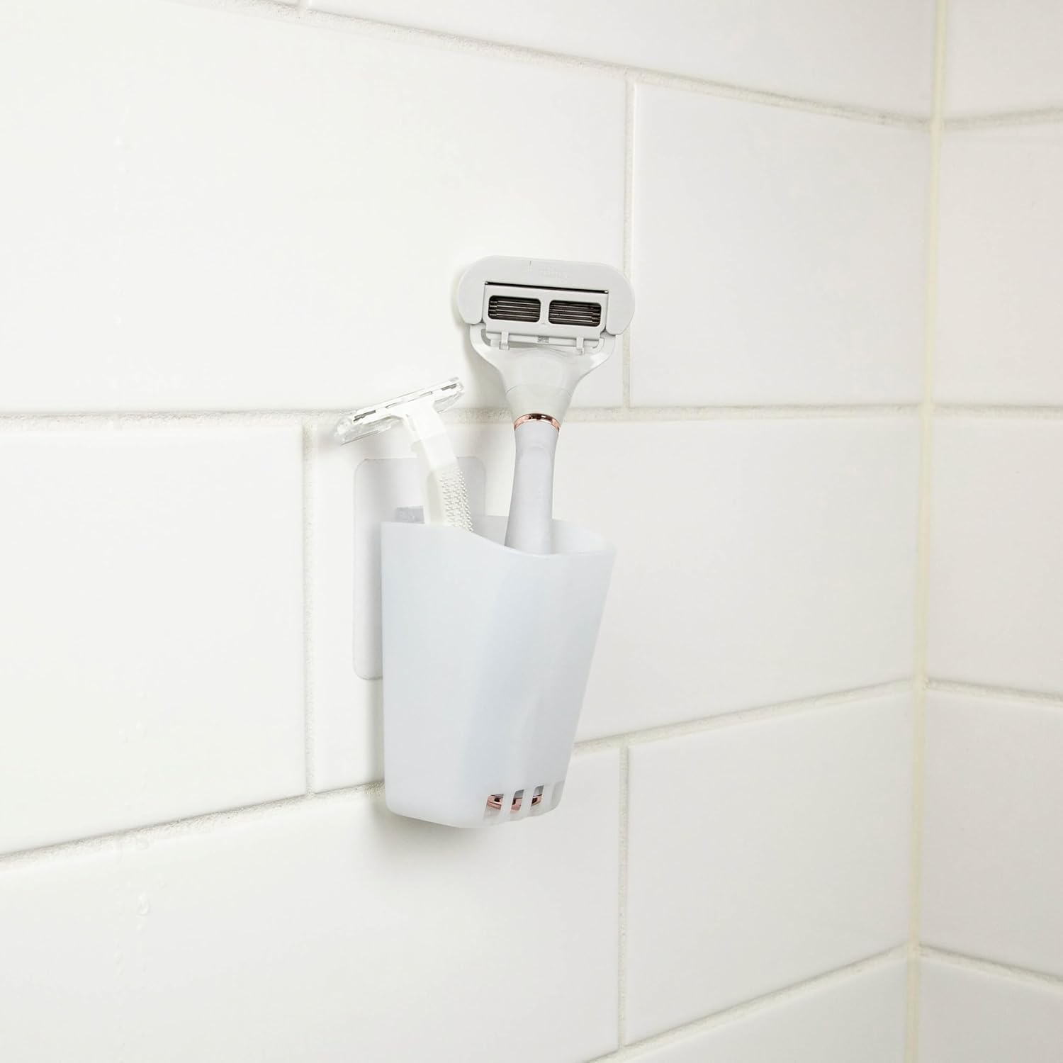 Three by Three Seattle Aquafolio 5 Piece Shower Organizer Set White