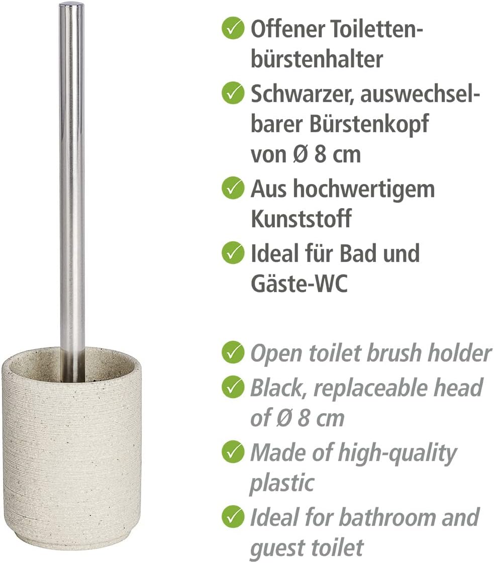 WENKO Goa Neo Beige Toilet Brush Holder 9x9x37cm