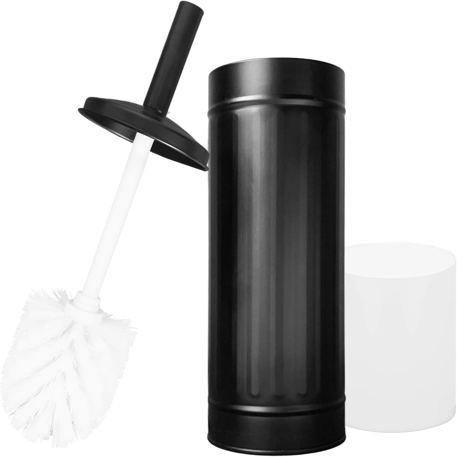 Autumn Alley Black Toilet Brush Holder Set