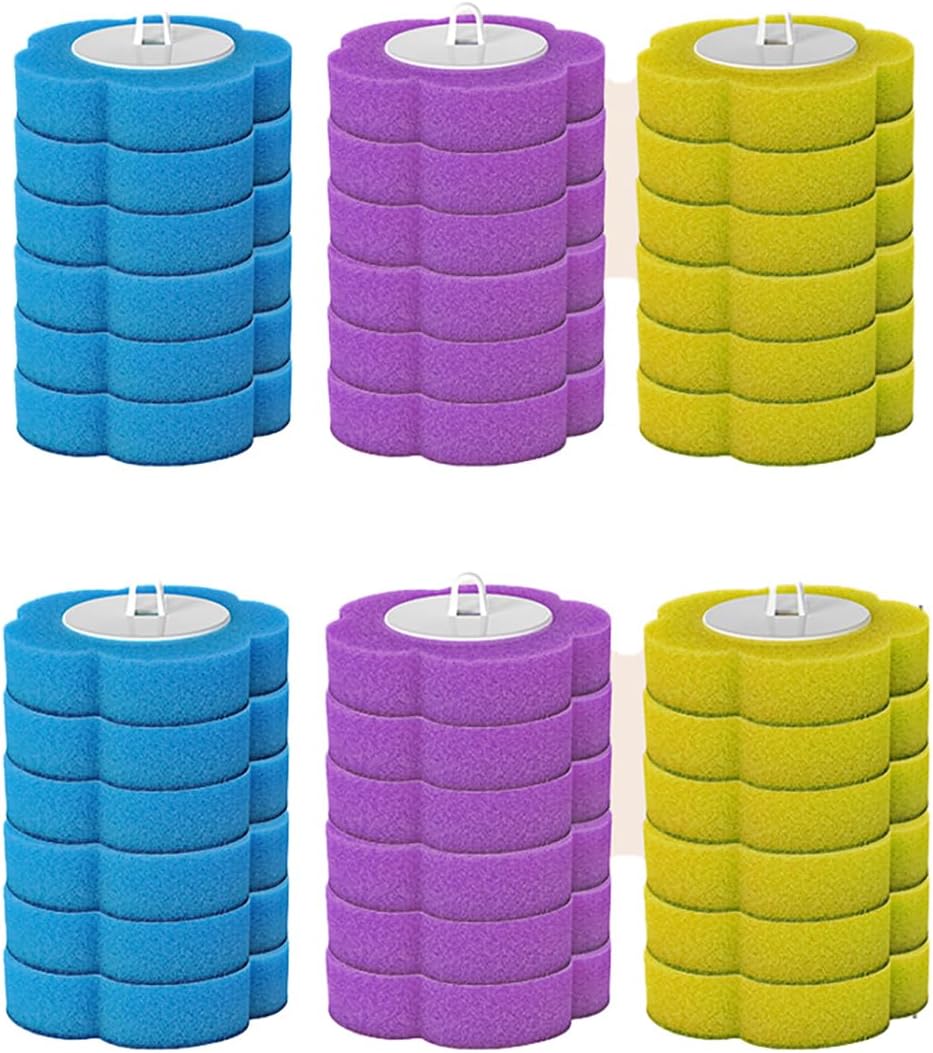 Wall Mounted Toilet Brush Holder Set with 42 Brush Heads