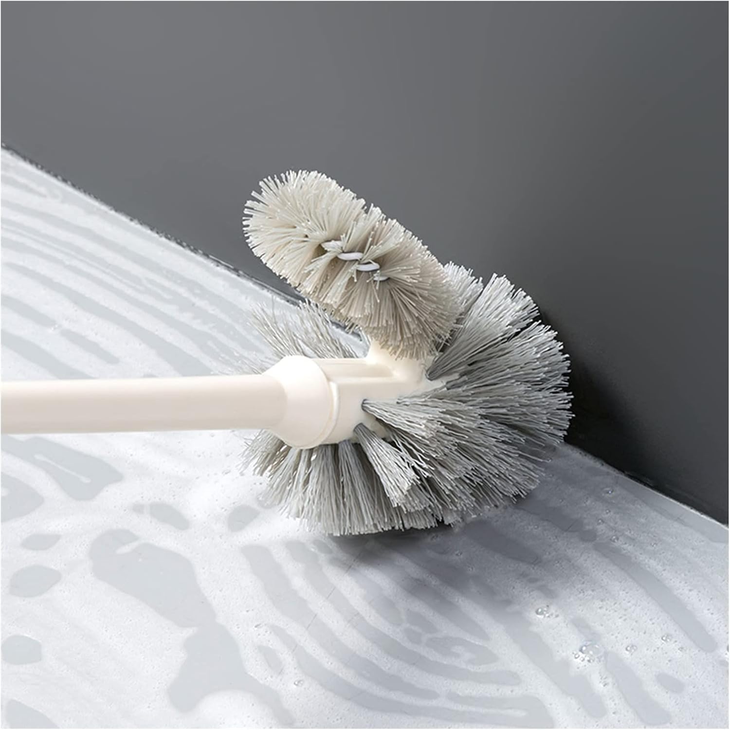 TOMYEUS Toilet Brush with Wall Mount and Long Handle