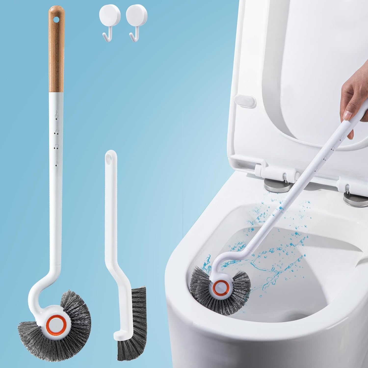 Chijoo Scented Toilet Brush with Holder and Hook