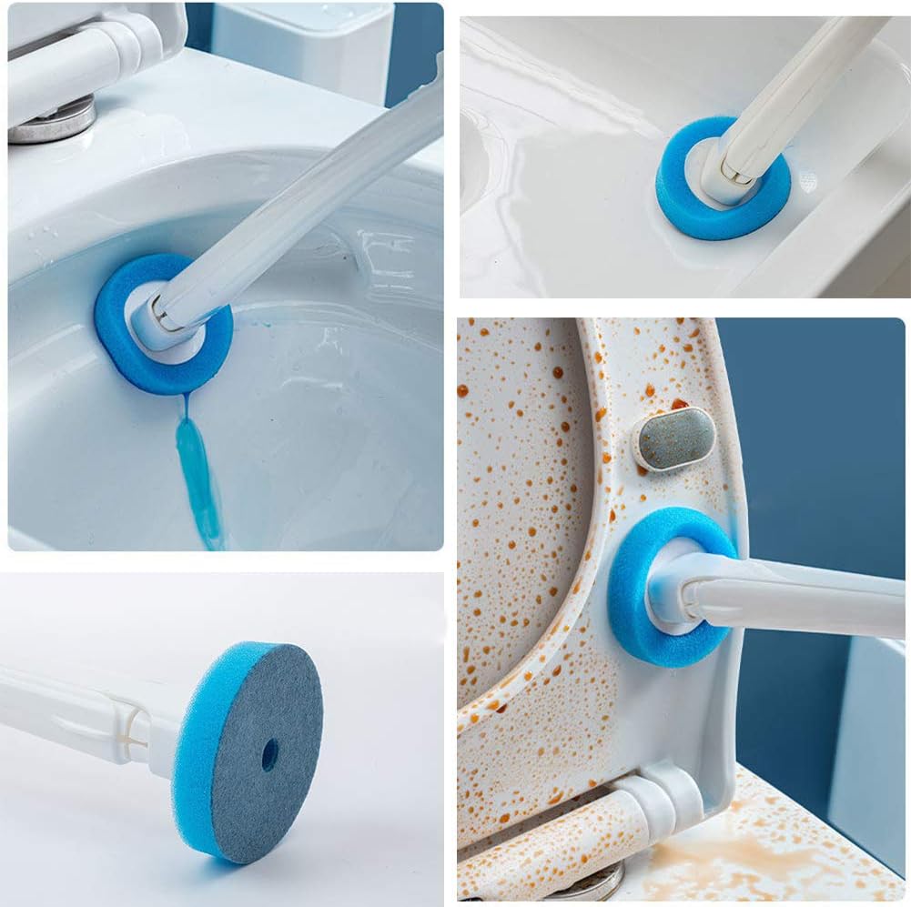 Leying Disposable Toilet Wand Cleaning System with Brush Heads